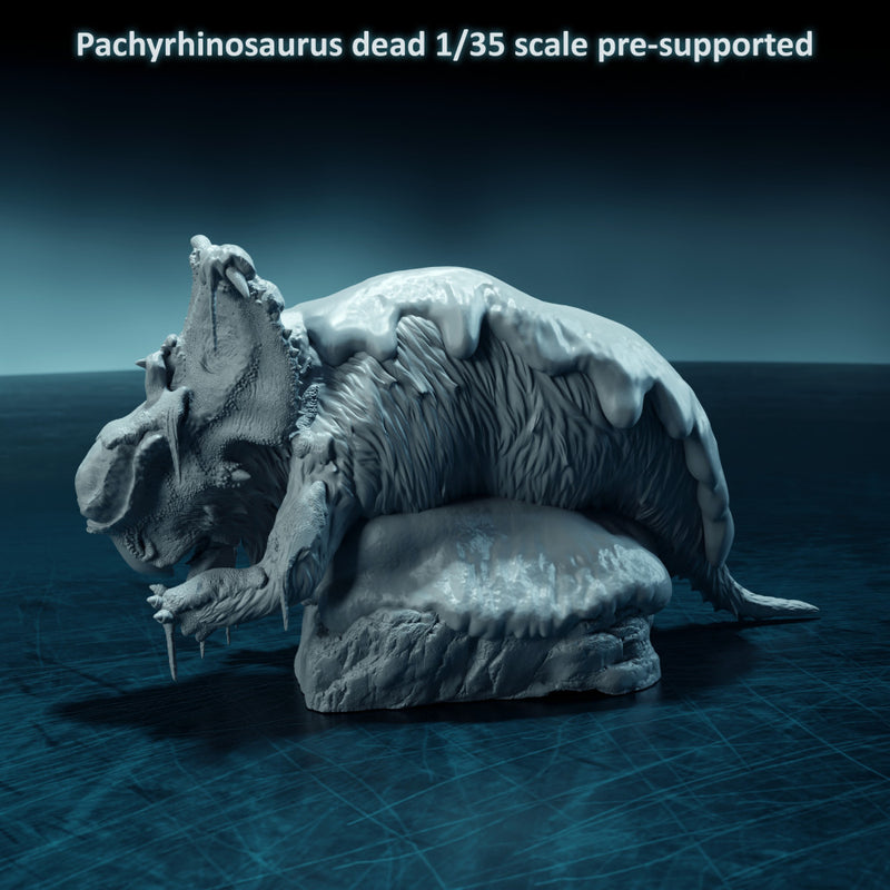 Pachyrhinosaurus frozen dead 1-35 scale dinosaur - Only-Games
