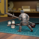 City Guard Spearman 01 - Frostgrave Pathfinder - Fantasy DND - TytanTroll Miniatures - Only-Games