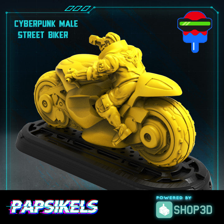 Cyberpunk Male Street Biker - Only-Games