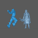 (0093) Female cyberpunk with guns and sci-fi legs - Only-Games