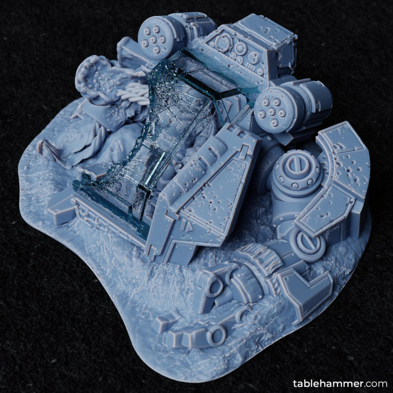 Crashed heavy walker with corpse (Crashes, Corpses, Casualties, Human Space Corps)) - Only-Games