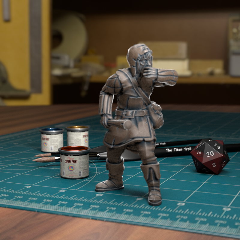 City Guard Whistler - Frostgrave Pathfinder - Fantasy DND - TytanTroll Miniatures - Only-Games