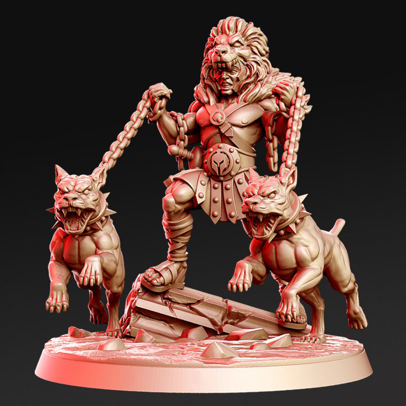 Heraklion - Gladiator with dogs - 32mm - DnD - - Only-Games