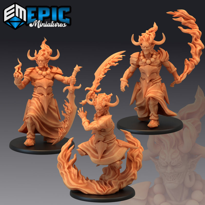 Efreeti Set / Fire Elemental Genie / Oriental Efreet / Ifrit Lord Collection - Only-Games