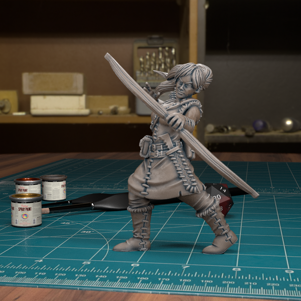 Female Archer Bandit 01 - TytanTroll Miniatures - DnD - Fantasy - 32mm - Only-Games