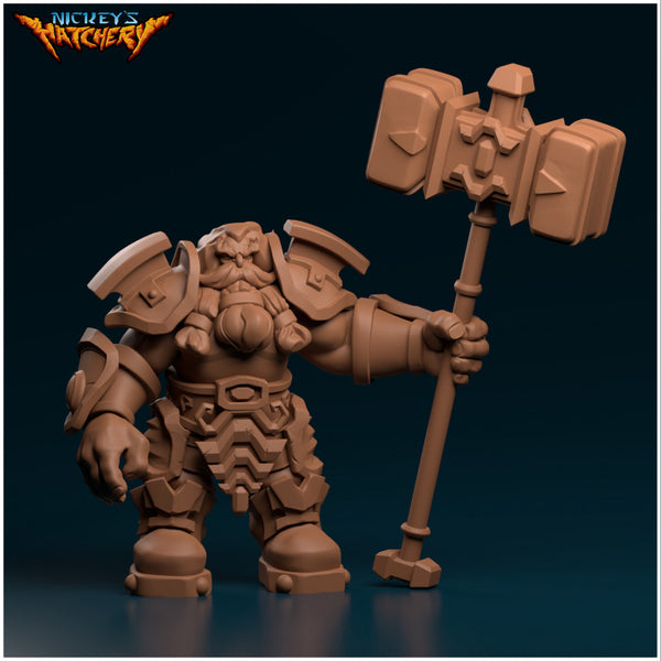 Dwarf Fighter Miniature - Dwarf Warrior - Dwarf Paladin | Dwarf NPC Miniature | For Tabletop RPGs, Board Gaming and Wargaming - Only-Games