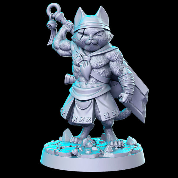 Morley (wandering cat-warrior) - 32mm - DnD - Only-Games