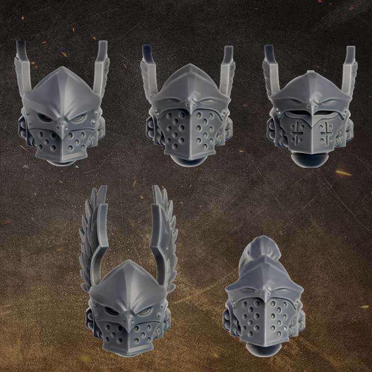 Black Gryphons Heads Set