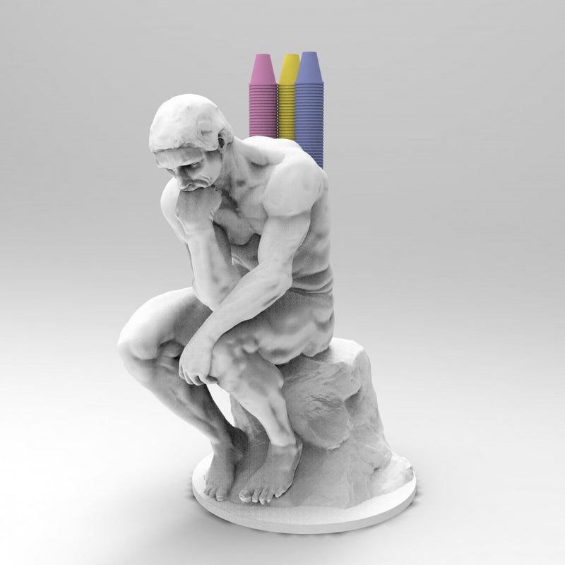 thinking man pen holder - Only-Games