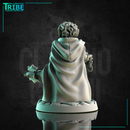 (0175) Male halfling hobbit cleric with bat and sacred symbol - Only-Games