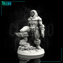 (0017) Male human half orc barbarian with weapons - Only-Games