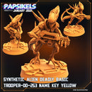SYNTHETIC ALIEN DEADLY BASIC TROOPER-00-254 NAME KEY YELLOW - Only-Games