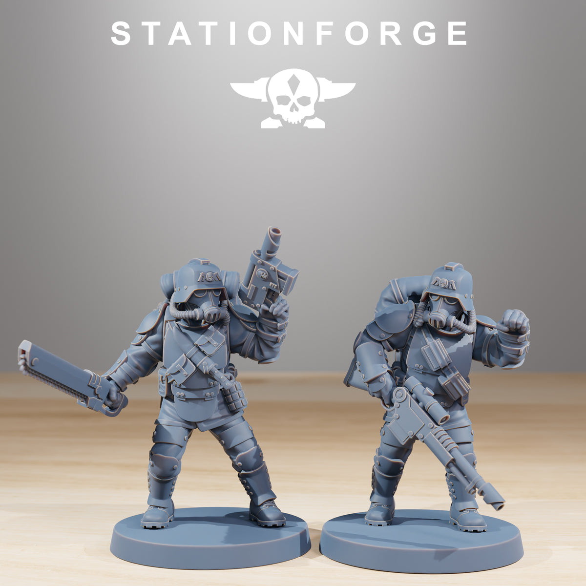 Grimguard Ironclads (10 miniaturas) - Miniaturas da StationForge para jogos de guerra de mesa, escala 28mm ou 32mm - Portugal