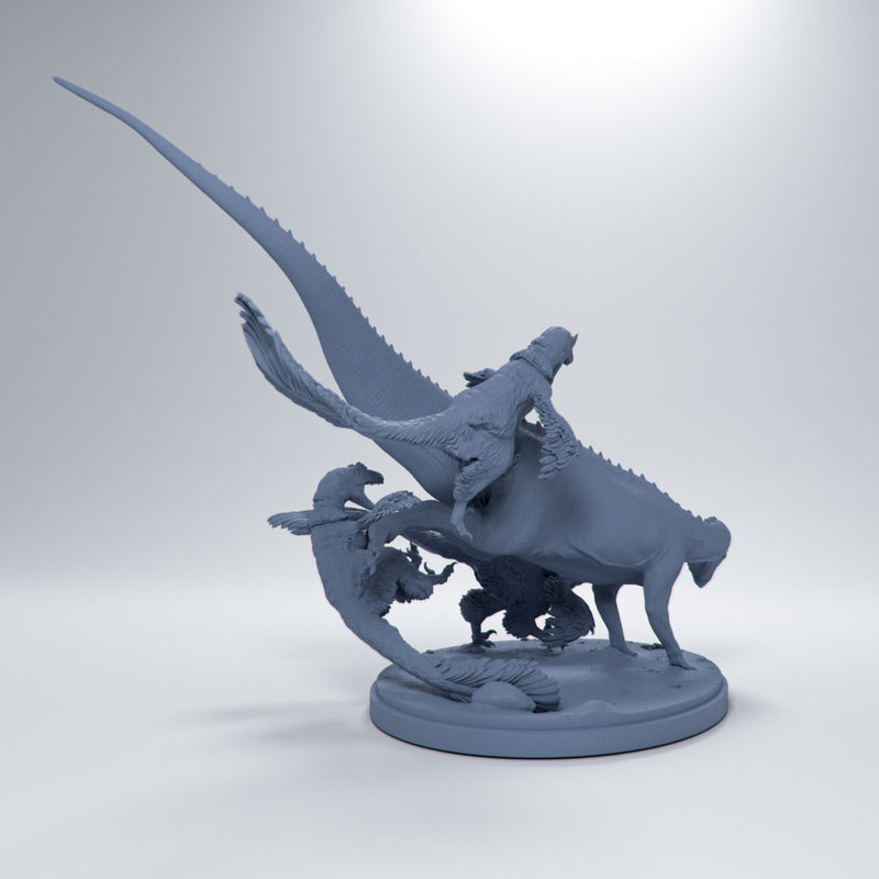 Deinonychus hunting Tenontosaurus 1-35 scale dinosaur - Only-Games