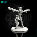 (0104) Female sci-fi post-apocalyptic street warrior with guns and bionic legs - Only-Games