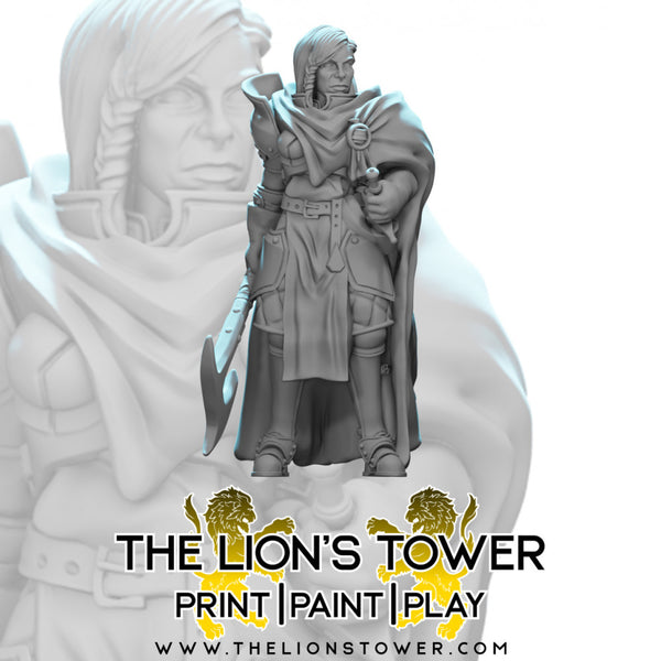 Mercenary Commander Porter (32mm scale presupported miniature) - Only-Games