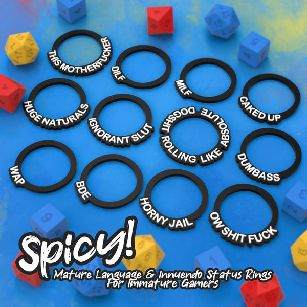 Spicy Novelty Status Effect Rings Bundle - Series 1 - Only-Games