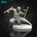 (0162) Male human tiefling half-orc firbolg elf monk with sticks - Only-Games