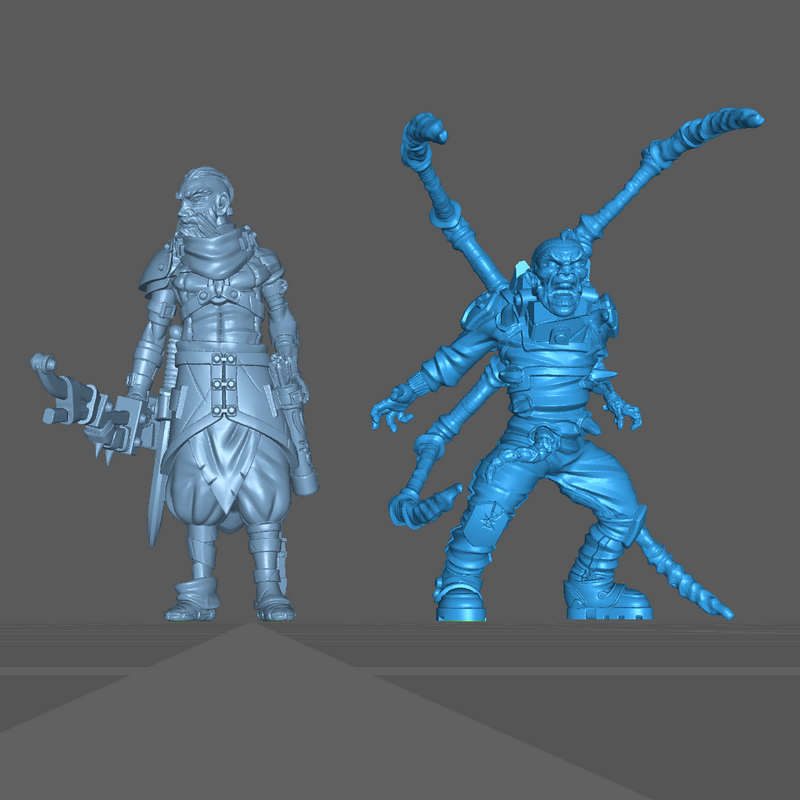(0155) Male sci-fi mutant undead with a spider legs - Only-Games