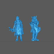 (0079) Female felinid bard with magic flute - Only-Games