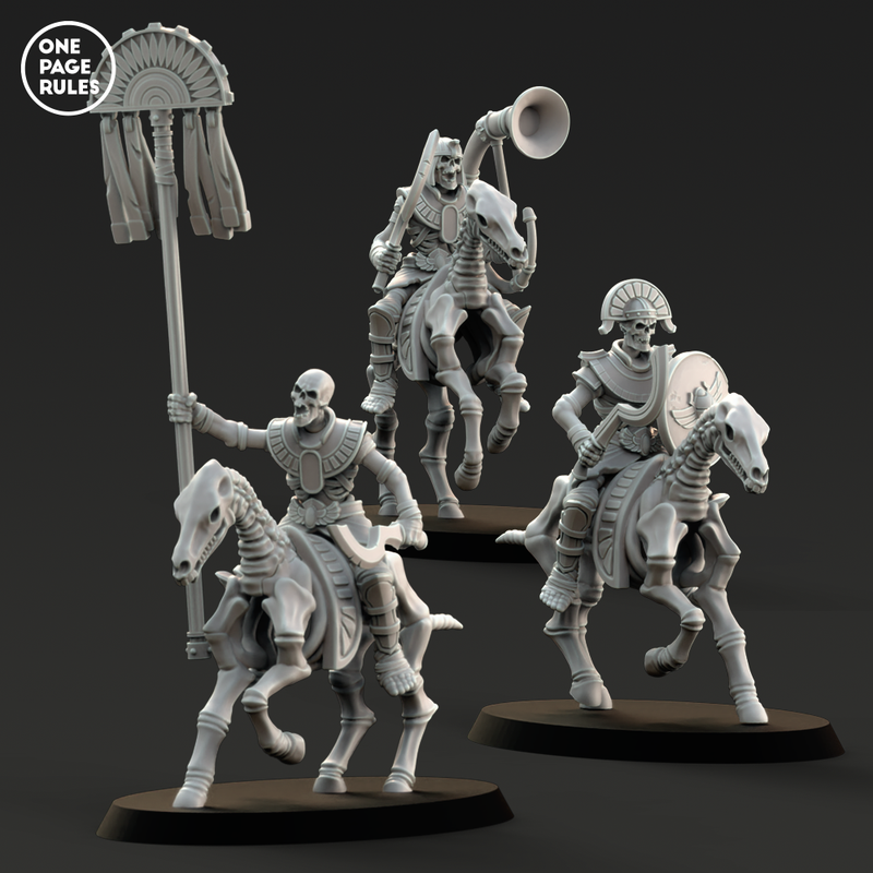 Skeleton Horsemen Command (3 Models) - Only-Games