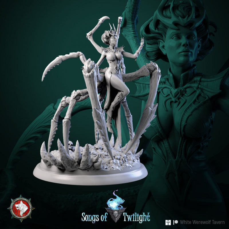 Spider Goddess Lerath 32mm and 75mm pre-supported - Only-Games