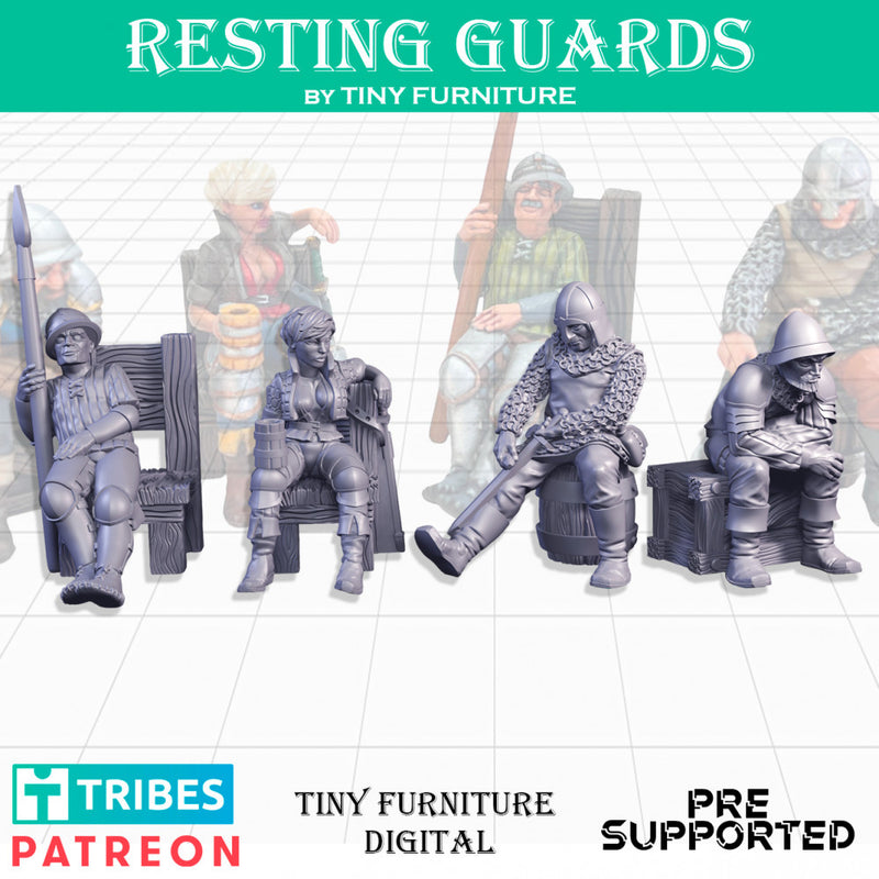 Resting Guards (SITTING FOLKS) - Only-Games