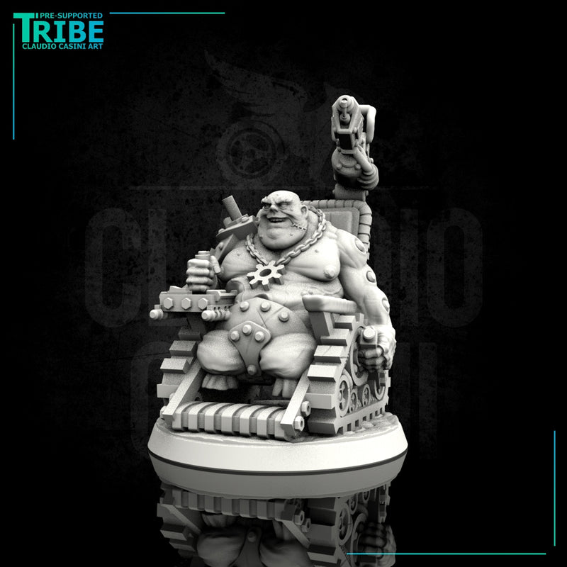 (0101) Male post-apocalyptic sci-fi leader with wheelchair and cannon - Only-Games