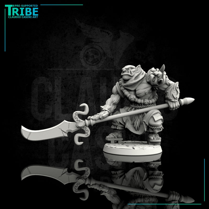 (0033) Male orc oni with halberd - Only-Games