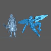 (0016) Female Sci-fi cyberpunk angel - Only-Games