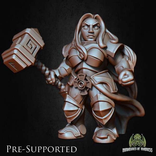 Malyan The Proud [32mm Scale] Female Dwarf Paladin - Only-Games
