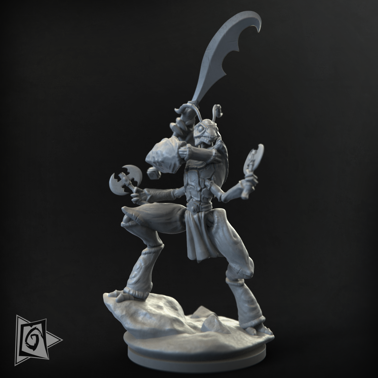 Astral Barbarian Antfolk (25mm base) - H2R Studios - Miniatures by Only ...