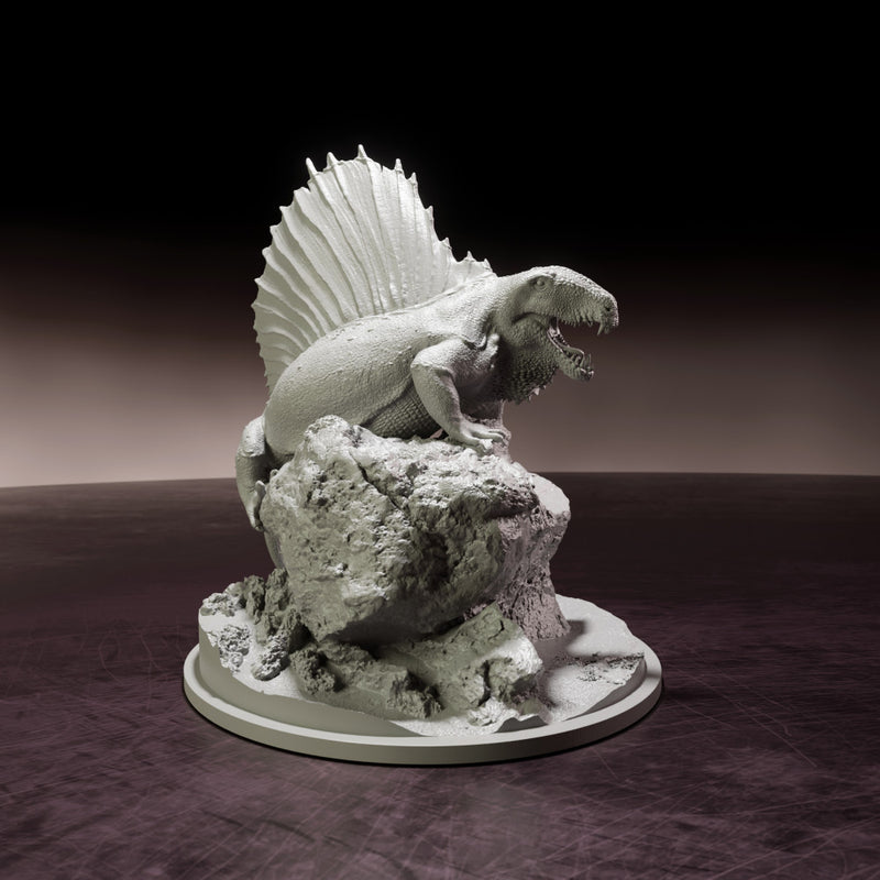 Dimetrodon on a rock prehistoric animal - Only-Games
