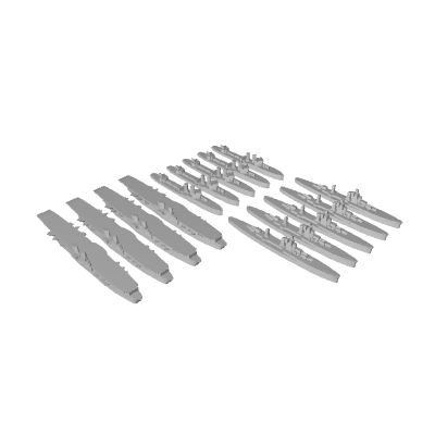 3D Printed 14pc Aquila Class Carrier Italian Battle Group - Only-Games