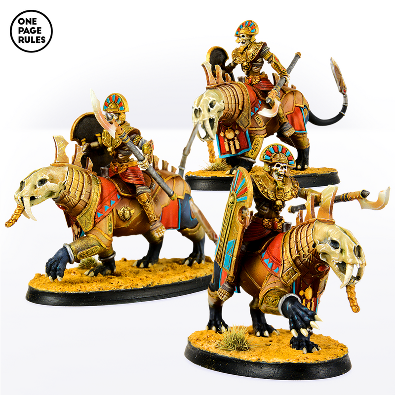 Mummified Skeleton Spear Beast Riders (3 Models) - Only-Games