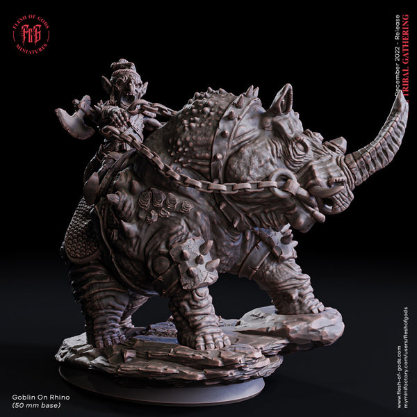 Rhino-Mounted Goblin - Only-Games
