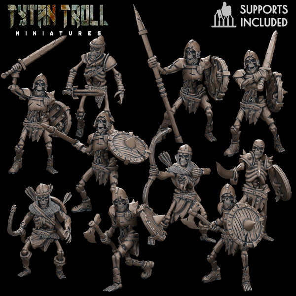 Armoured Skeleton Bundle - TytanTroll Miniatures - DnD - Fantasy - Only-Games