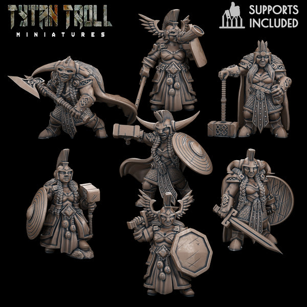 Female Dwarf Bundle - TytanTroll Miniatures - DnD - Fantasy - 32mm - Only-Games