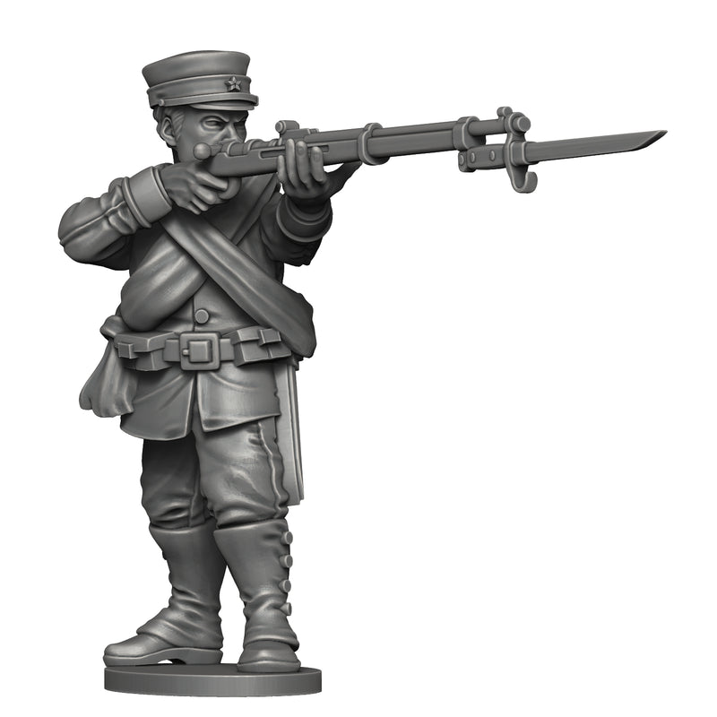 WW1 Japanese Rifle Squad - Puddle Bases - Only-Games