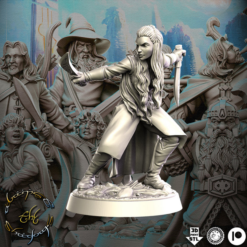 Aurielle - Elf warrior - 32mm - DnD - - Only-Games