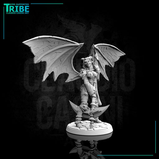 (0057) Female vampire succubus human elf tiefling warrior with scythe - Only-Games