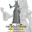 Sylvia Sakivas - Tiefling Sage (32mm scale presupported miniature) - Only-Games