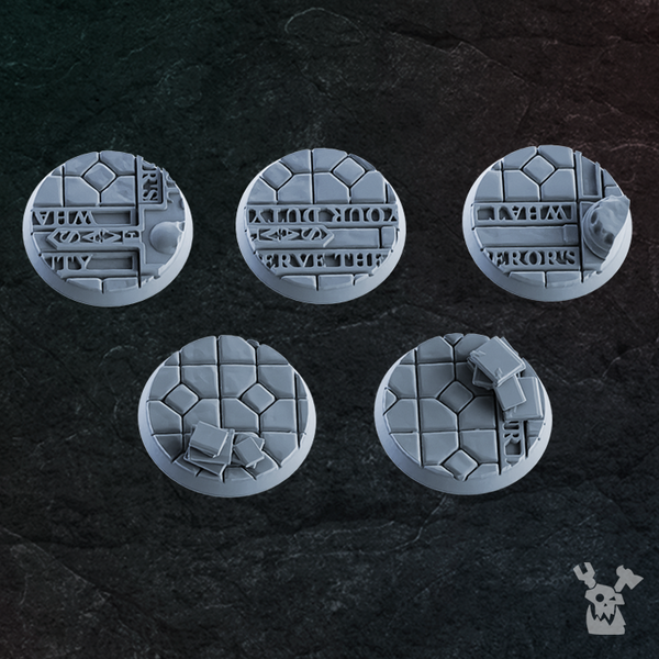 Religious Temple 32mm Bases Set x5 #2 - Only-Games