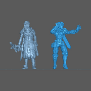 (0075) Female half-orc elf human tiefling warrior witch hunter with sword - Only-Games