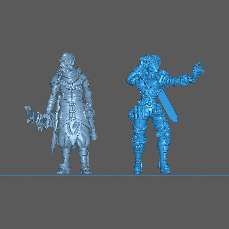 (0075) Female half-orc elf human tiefling warrior witch hunter with sword - Only-Games