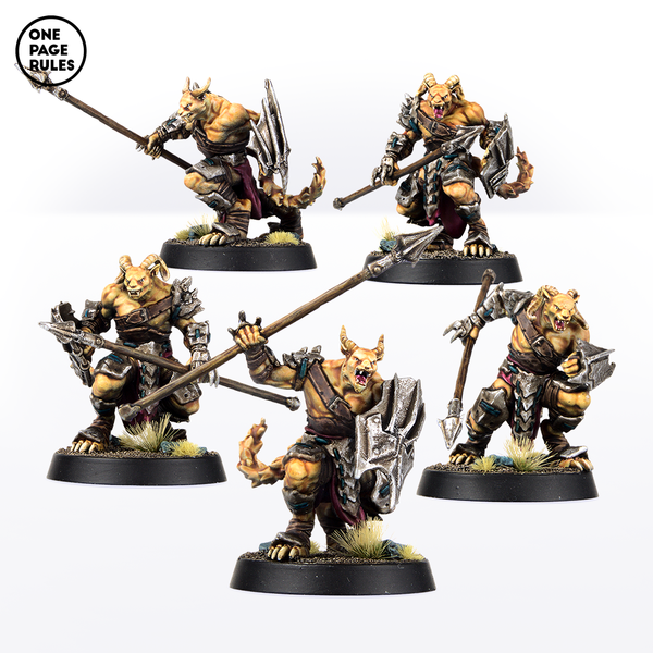 Beastmen Spear Warriors (5 Models) - Only-Games