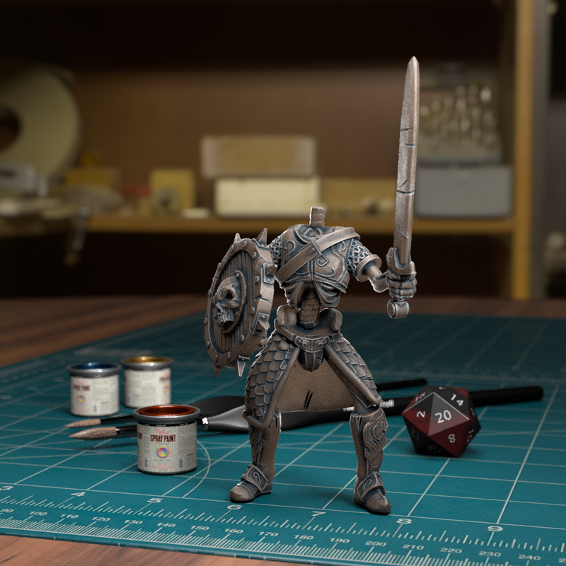Undead Skeleton Swordsman 010 - TytanTroll Miniatures - DnD - Fantasy- - Only-Games