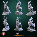 Dwarven Goats set 6 miniatures 32mm pre-supported - Only-Games