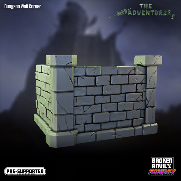 The Mis-Adventurers - Dungeon Wall Corner - Only-Games