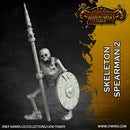 Skeleton Horde with Spears (5 x 32mm models) - Only-Games